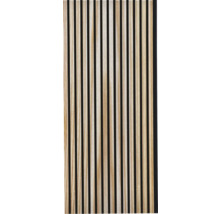 Holzpaneel mit vertikalen Lamellen zur Wandgestaltung