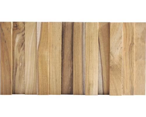 Holzverblender UltraWood Teak Vertical 36x12 cm