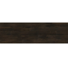 Dunkler Holzfußboden in Parkettoptik.