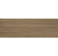 Japandi Wandfliese Larchwood Ipe 40x120cm 3D-Holzoptik braun matt rektifiziert