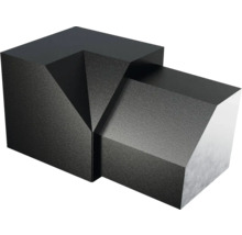 Innenecke Dural Duraplus Diamond 10 mm, 2 ST, Metalldruckguss schwarz matt