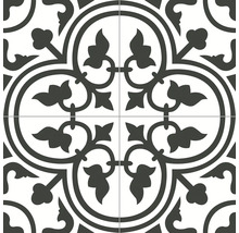 Fliesenmuster mit floralem Dekor