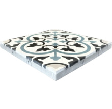 Dekorfliese mit floralem Muster