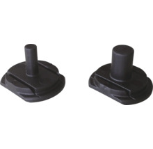 Zwei Gerätefüße aus Kunststoff