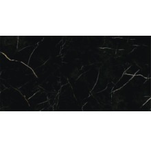 Schwarze Fliese mit Marmorierung