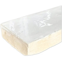 Weiße glänzende Steingutfliese