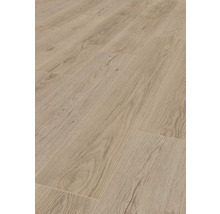 Nahaufnahme von Laminatboden in Holzoptik