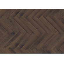 Dunkles Laminat in Fischgrätmuster für Bodenbelag