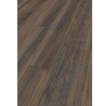 Nahaufnahme von braunem Laminatboden mit Holzstruktur