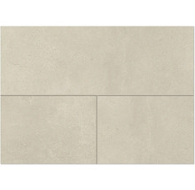 Nahaufnahme von hellen Bodenfliesen.