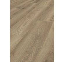 Detailaufnahme eines Holzlaminatbodens mit Maserung