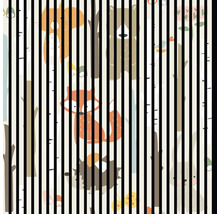 Illustration mit Tieren für Kinderzimmer