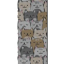 Rollostoff mit Katzenmotiv und Streifen