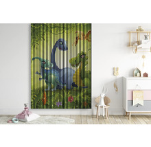 Dekoratives Lamellenbild mit Dinosaurier-Motiv im Kinderzimmer