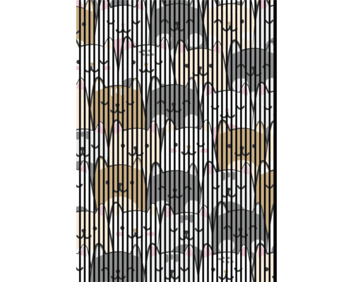 Dekoratives Katzenmuster mit vertikalen Streifen