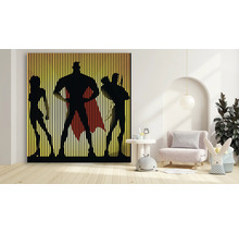 Dekoratives Wandbild mit Superheldenmotiv im Kinderzimmer