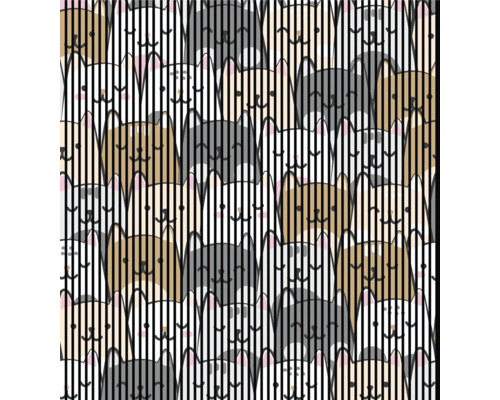 Illustration von Katzen mit Streifenmuster