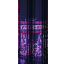 Neonbeleuchtete Stadtansicht