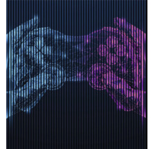 Abstrakte Darstellung mit geometrischen Formen und Linien.