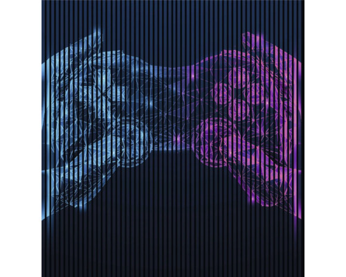 Abstrakte Darstellung mit geometrischen Formen und Linien.