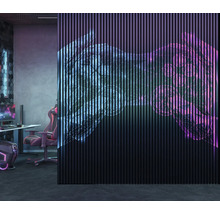 Modernes Spielzimmer mit Akustikpaneelwand