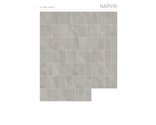 MIRAVA Feinsteinzeug Wand- und Bodenfliese NARVIK silver 30 x 60 x 0,85 cm rektifiziert