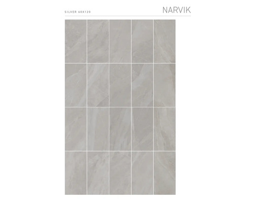 MIRAVA Feinsteinzeug Wand- und Bodenfliese NARVIK silver 60 x 120 x 0,85 cm rektifiziert