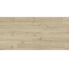 Heller Laminatboden mit Holzoptik.