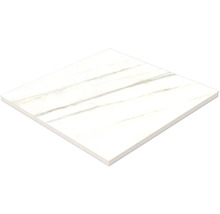 Weiße Bodenfliese mit Marmoroptik