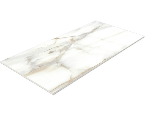 MIRAVA Feinsteinzeug Wand- und Bodenfliese LUCCA Bianco gold pol. 30 x 60 x 0,9 cm rektifiziert