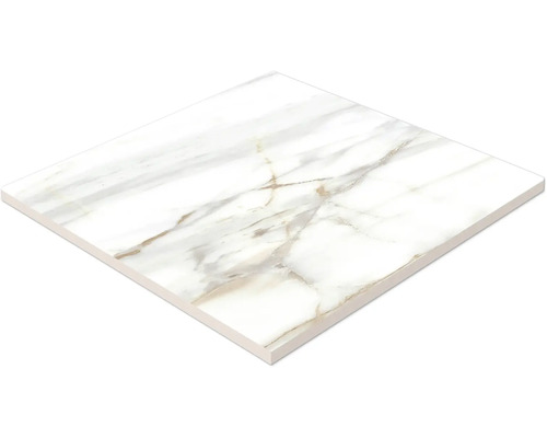 MIRAVA Feinsteinzeug Wand- und Bodenfliese LUCCA Bianco gold pol. 60 x 60 x 0,9 cm rektifiziert