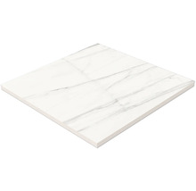 Quadratische weiße Bodenfliese mit Marmorierung