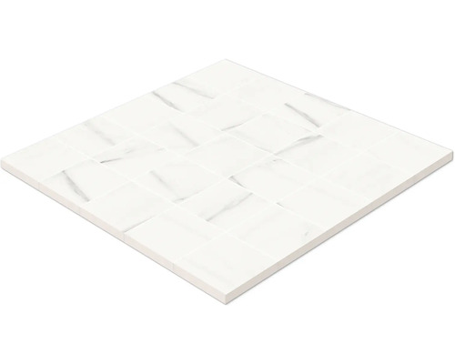 MIRAVA Mosaik LUCCA Bianco grau schwarz matt R10 B 30 cm x 30 cm x 0,9 cm