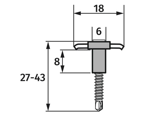 Konsta WPC Montageclipset Nativo 90 Clips + Schrauben für Holz- und Aluminium-Unterkonstruktionen