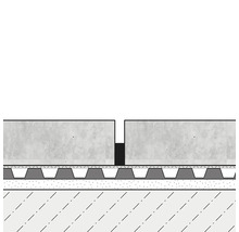 Darstellung eines Fundaments mit Wärmedämmung und Estrich