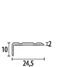 Abmessungen eines Profils: 10 Millimeter Höhe und 24,5 Millimeter Breite