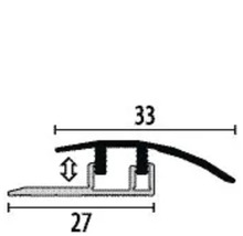 Technische Zeichnung eines Übergangsprofils mit den Maßen 33 und 27.