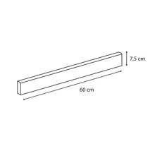 Illustration einer 60 cm langen und 7,5 cm hohen Bordüre.