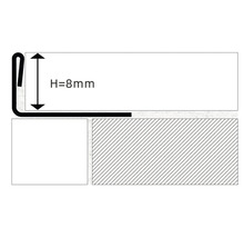 Profilansicht einer Abschlussschiene mit einer Höhe von 8 mm