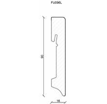 Profilleiste mit den Maßen 90 x 16 Millimeter