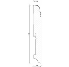 Profilleiste mit den Maßen 140 mal 19 Millimeter