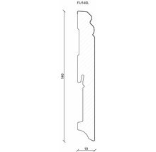 Profilleiste mit den Maßen 140 mal 19 Millimeter