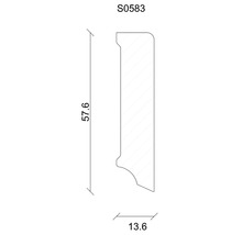 Technische Zeichnung eines Profils mit Maßangaben.