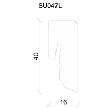 Technische Zeichnung eines Profils mit Maßangaben 40 und 16.
