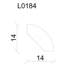 Profilleiste L0184 mit Maßen 14 mal 14
