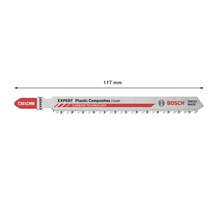 Bosch EXPERT Stichsägeblatt für Kunststoffe, 117 mm Länge
