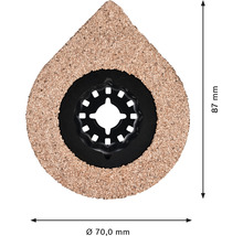 Oszillierendes Sägeblatt mit 70 Millimeter Durchmesser und 87 Millimeter Länge