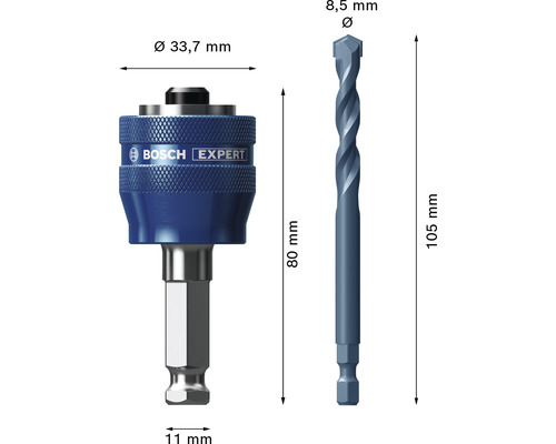 Power Change Adapter Plus Hex 11, Bohr Ø 8,5x105 mm EXPERT