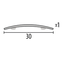 Skizze einer Übergangsschiene mit den Maßen 30 mal 1.