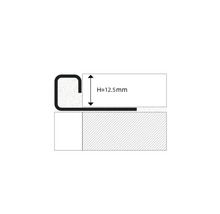 Schema einer Abschlussschiene mit einer Höhe von 12,5 mm